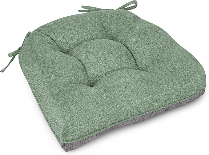 Chair Cushions for Dining Chairs 1 Piece, Sage Green | Non-Slip, by FlyGulls