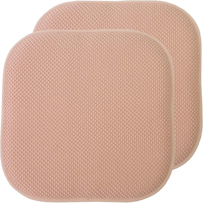 Sweet Home Collection Chair Cushion Memory Foam Pads Honeycomb Pattern Slip Non by SweetHomeCollection