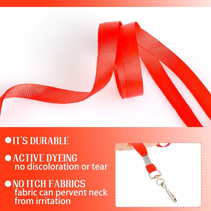 LOCONHA 100 Pack Red lanyards Lanyards - Image 4