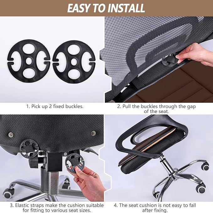 MYFAMIREA Car Seat Cushion Pad 1.2" Thick Comfort Protector - Image 4