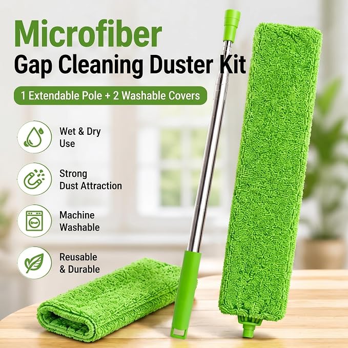 Retractable Gap Dust Cleaner Under Appliance Cleaning Tool, Flat Duster - Image 4