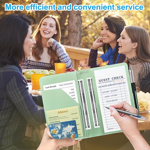 ACdream Server Books for Waitress, Guest Book Note Pad, Cute Pocket Leather - Image 5