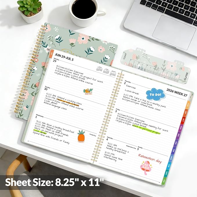 SUNEE Academic Planner 2026-2027 – Weekly & Monthly Planner, July 2026 to June - Image 6