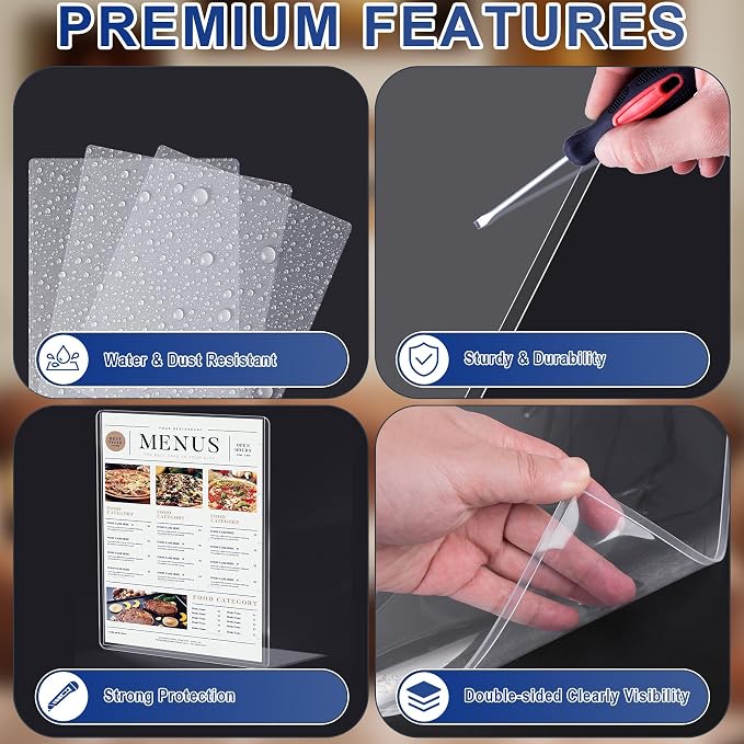 AKONEGE 5PCS 9" x 12" Rigid Print Protectors Clear Plastic Sheet Protectors - Image 3