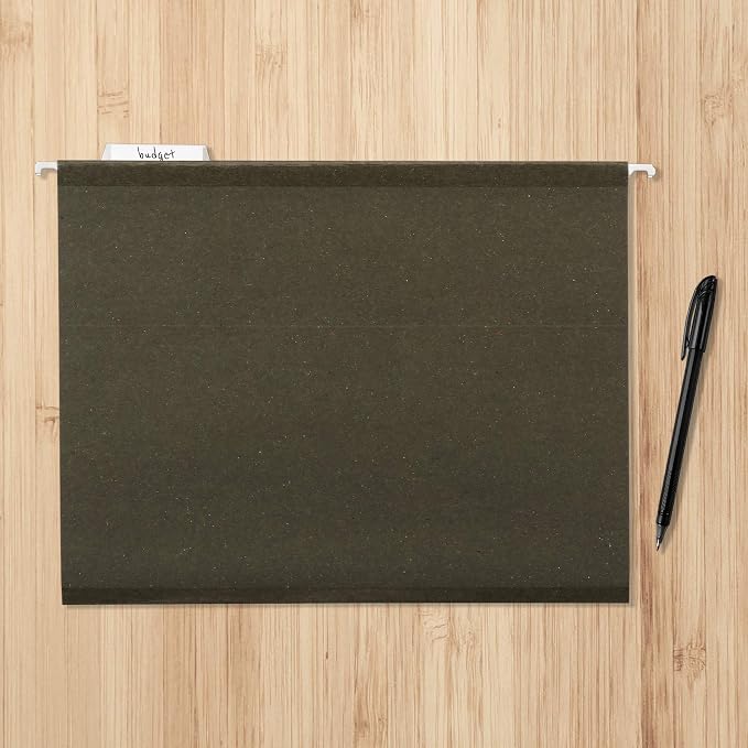 Amazon Basics Hanging File Folders, Letter Size, Standard Green, 1/5-Cut - Image 5