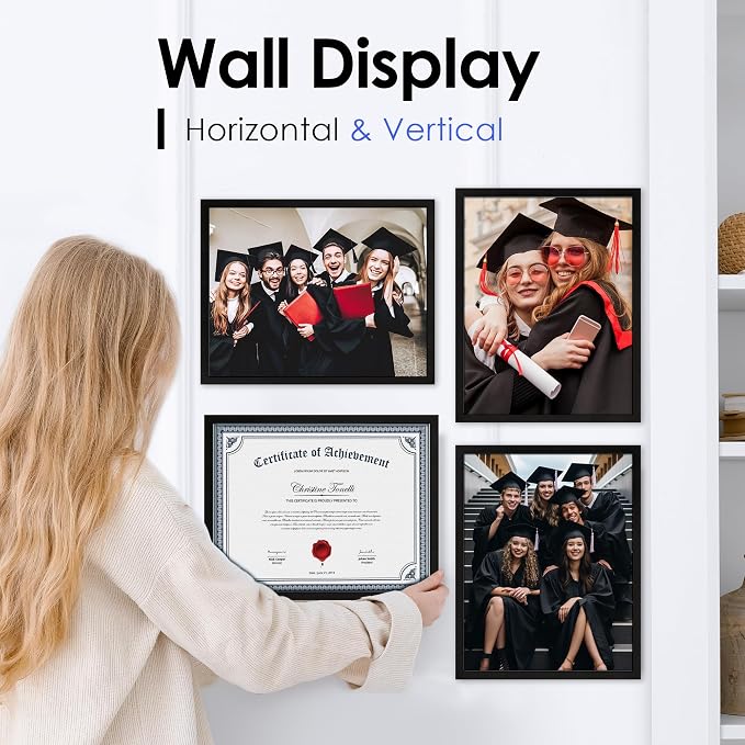 FIXSMITH 11x14 Diploma Frame, 6 Pack Black Picture Frames - Image 5