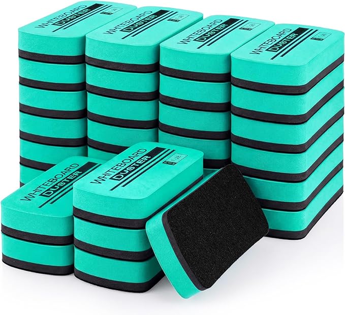 Outus 30 Pcs White Board Erasers Bulk Magnetic Dry Erase Erasers Assorted Color by Outus