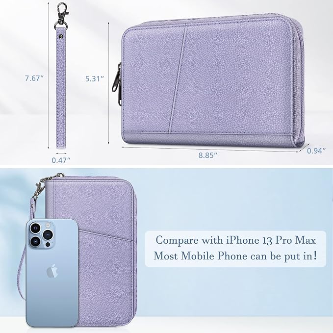 Fintie Family Passport Holder Wallet, RFID Blocking Travel Document Organizer - Image 4