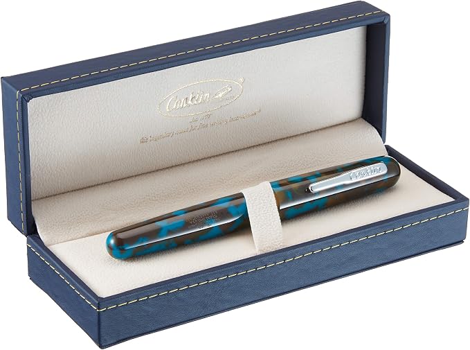 Conklin All American Fountain Pen in Southwest Turquoise – Stub Nib, Artistic - Image 3