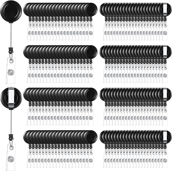 Handepo 400 Pcs Retractable Badge Reels Bulk by Handepo