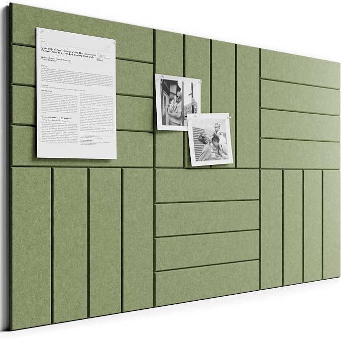 Bumusty Large Cork Board Alternative-36 x 24" Felt Bulletin Board Tiles by BUMUSTY