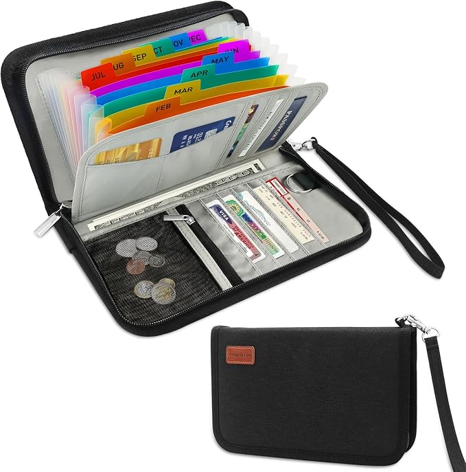 13 Pockets Receipt Coupon Organizer by NORDUN