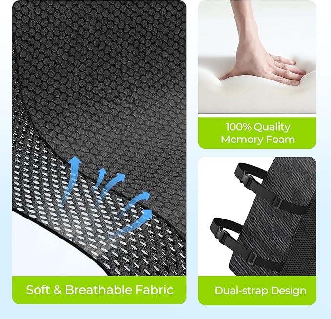 AUVON Lumbar Support Pillow for Office Chair - Image 6