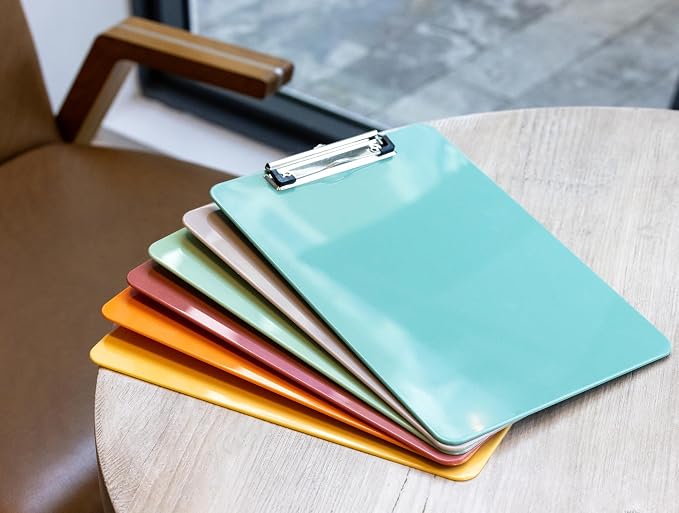 Clipboards – Set of 12 Plastic Clip Boards 8.5x11 Bulk | Colored Acrylic - Image 8