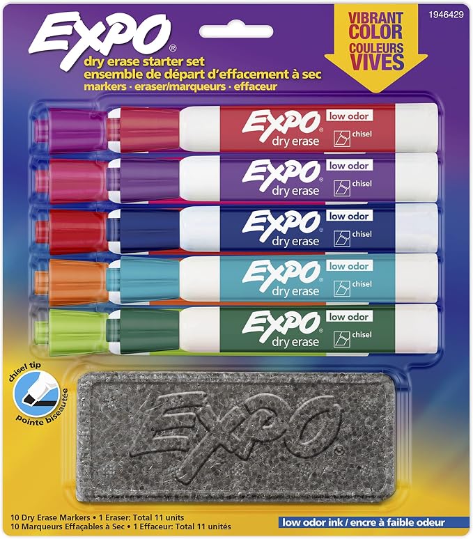 EXPO Low Odor Dry Erase Marker Starter Set by Unknown