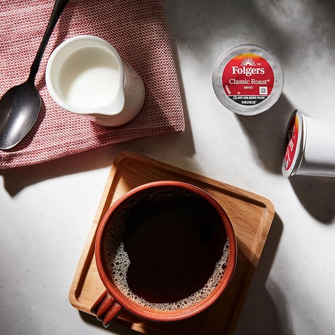 Folgers Classic Roast Medium Roast Coffee, 128 Keurig K-Cup Pods-DeskLoop Office