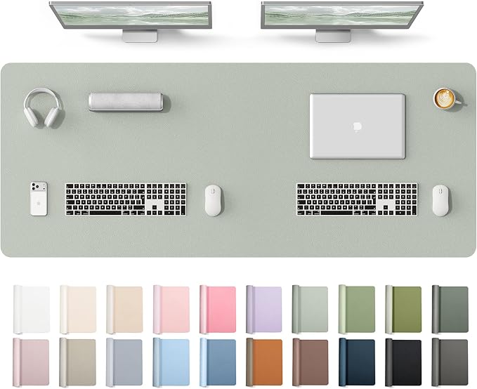 YSAGi Leather Desk Protector, Office Mat, Large Mouse Mat, Non-Slip PU Leather by YSAGi