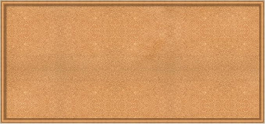 Amanti Art Natural Cork Board for Wall, 28x60 Vision Board with Bronze Frame, Oversize Corkboard Office Decor for Home Organization, Casual Corkboard Pinboard to Display Items for Home Organization-DeskLoop Office