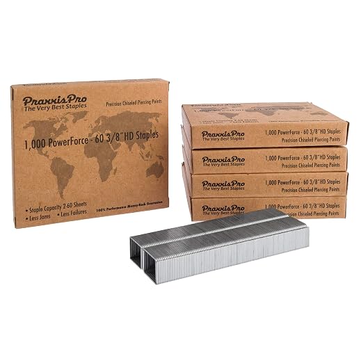 PowerForce-60 Heavy Duty Staples Refill, 3/8" Leg Length by PraxxisPro