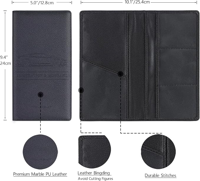 TOURSUIT Car Registration and Insurance Card Holder, Vehicle License Document - Image 4