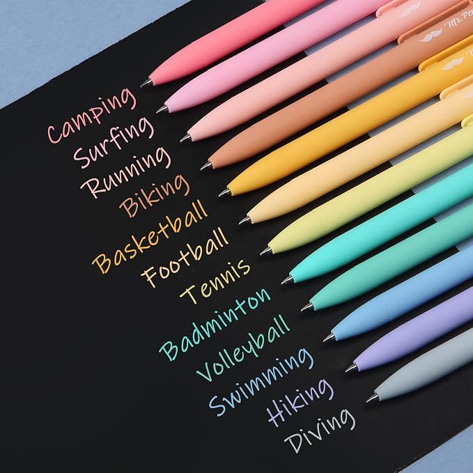 Mr. Pen- Retractable Gel Pens, 12 Pack, Fast Dry, Smooth Writing, Cute Pens - Image 8