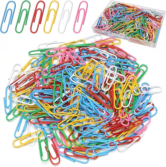 Elisel Colored Paper Clips, Durable and Rustproof, School and Personal Use by Elisel