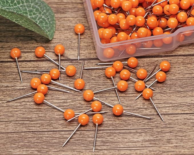 Tupalizy 1/8 Inch Small Round Ball Head Decorative Push Pins Map Thumb Tacks - Image 2