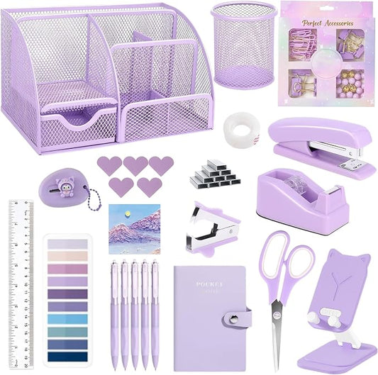 Office Supplies, Desk Accessories, Stapler and Tape Dispenser Set, 1000 Staples by musejoy