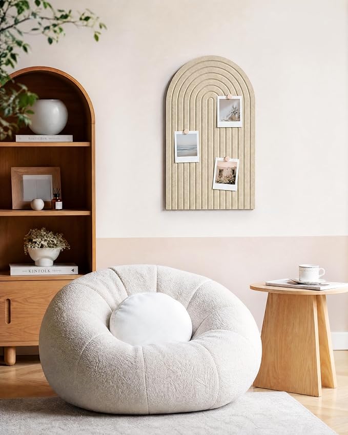 Large Arched Felt Bulletin Board 24"x16", 1/2" Thick Foldable Pin Board - Image 6