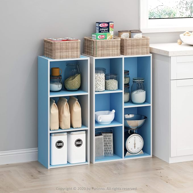Furinno LUDER Book Shelf, 3-Cube Bookshelf, Bookcase - Image 2