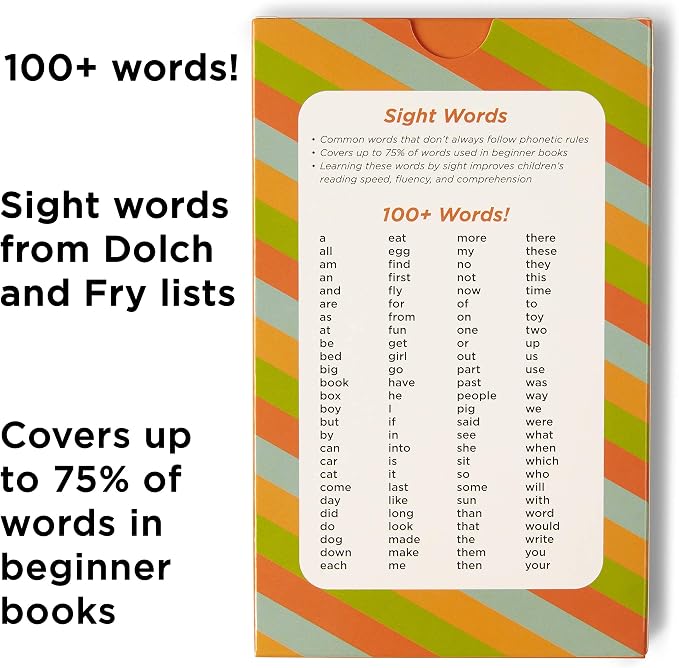 Award-Winning Pre-K Sight Words Flash Cards – 100+ Dolch & Fry High-Frequency - Image 3