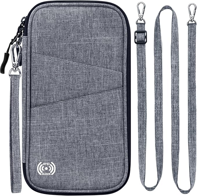 BKNOOU Passport Holder Family Rfid Blocking Travel Document Organizer, Travel by BKNOOU