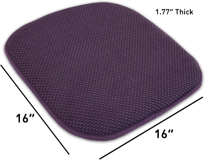 Sweet Home Collection Cushion Memory Foam Chair Pads Honeycomb Nonslip Back - Image 4