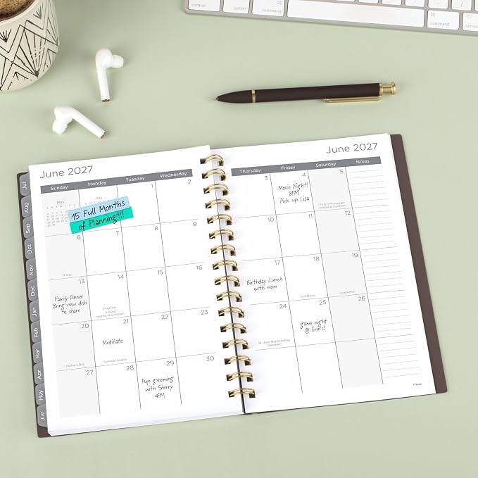 Mead Planner 2026-2027 Weekly & Monthly Academic 15-Month April-June, 5.5" x - Image 3