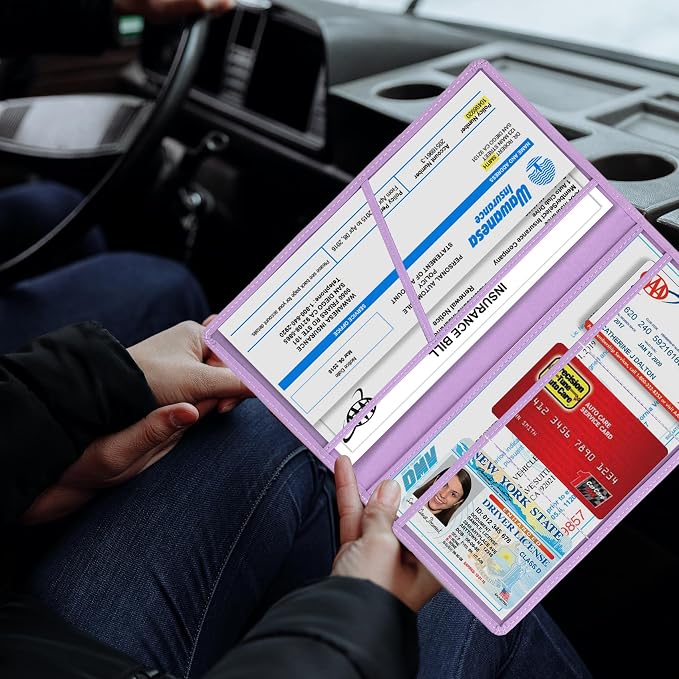 TOURSUIT Car Registration and Insurance Card Holder, Vehicle License Document - Image 7