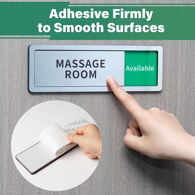 Massage Room Door Sign, Do Not Disturb- Spa Room In Use/Available Slider Sign - Image 4