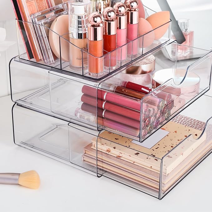 Vtopmart 3 Tier Clear Makeup Organizer - Image 2