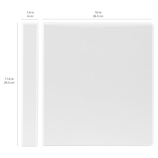 Amazon Basics 3 Ring Binder, 1 Inch D-Ring, Pockets - Image 5