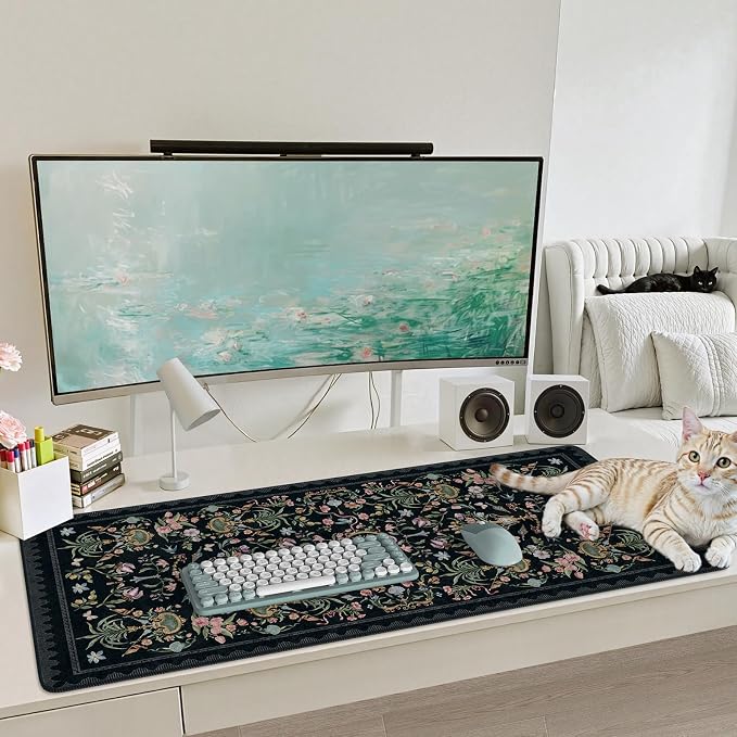 iCasso Large Desk Mat Black, Big Mouse Pad - Image 6
