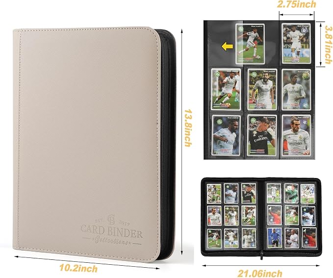 9 Pockets Card Binder, Premium Zip Trading Card Binder, 540 Double Sided Pocket - Image 2