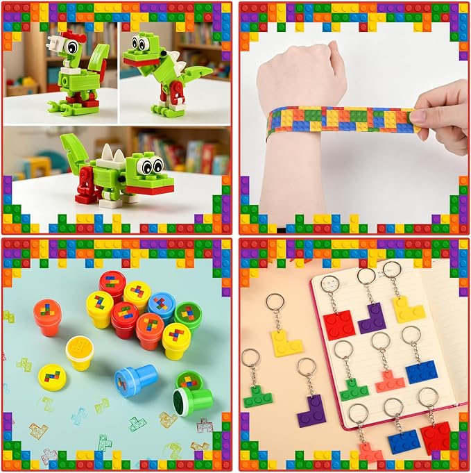 102 Pcs Building Blocks Party Favors Birthday Goodie Bags Return Gifts - Image 5