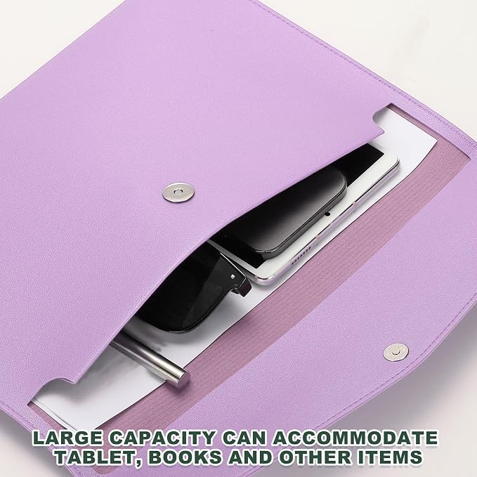 PATIKIL PU Leather A4 File Folder, Document Holder Filing Organizer Portfolio - Image 3