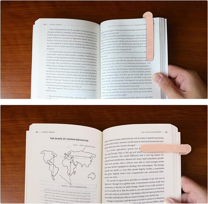 SMUK 3Pcs Heart Bookmarks for Women, Automatic Silicone Book Marks for Book - Image 7