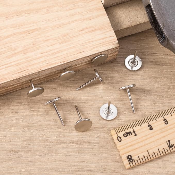 100pcs Metal Thumb Tacks, Heavy Duty Flat Head Push Pins, Upholstery Tacks - Image 6
