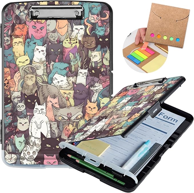 Clipboard with Storage, Storage Clipboard with Pen Holder, Heavy Duty Plastic by Unknown