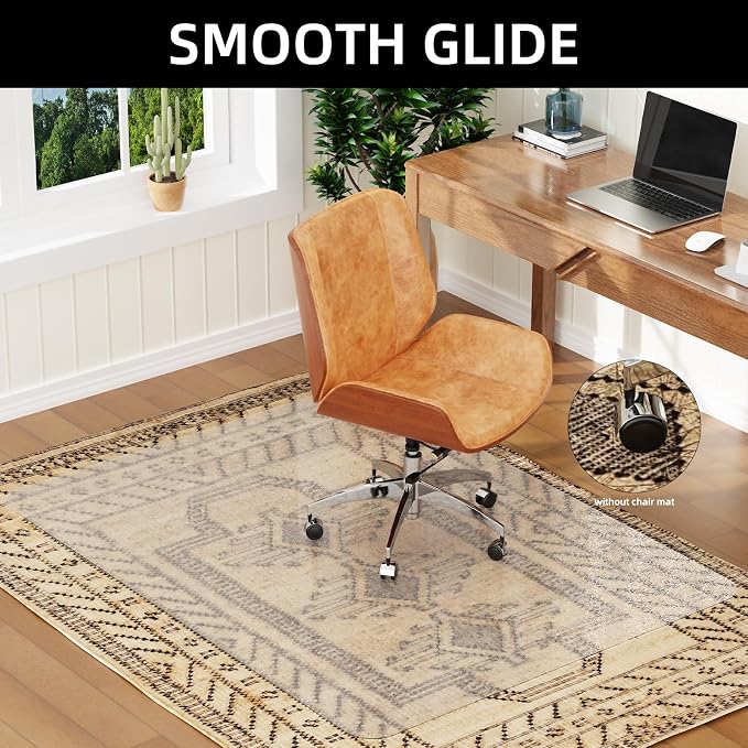 Office Chair Mat for Carpet, 32x48 Heavy Duty Clear Plastic Rolling Chair Mat - Image 2
