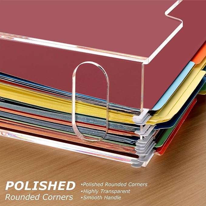 Acrylic File Folder Organizer, Desktop File Holder - Image 7