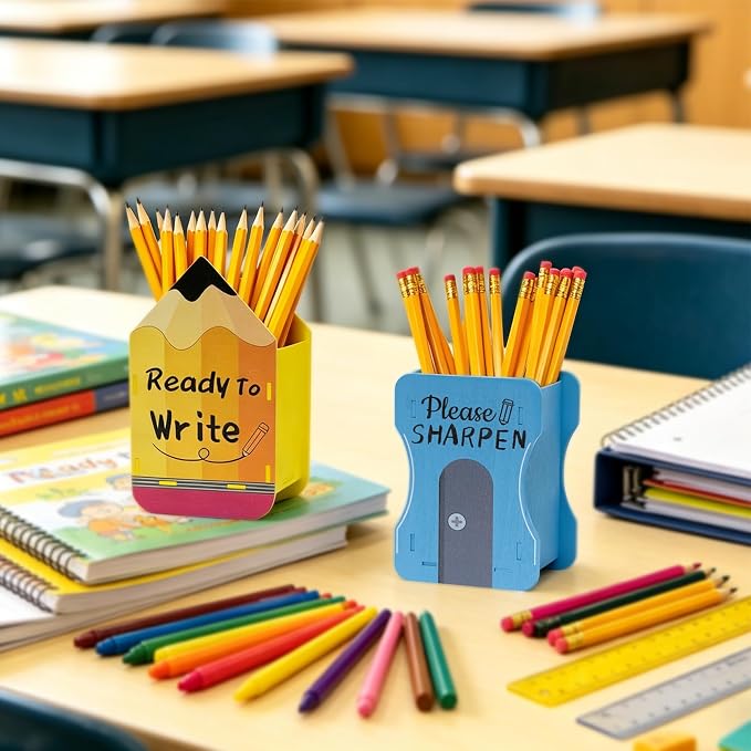 2 PCS Wooden Pencil Dispenser, Sharp and Dull Pencil Holder - Image 5