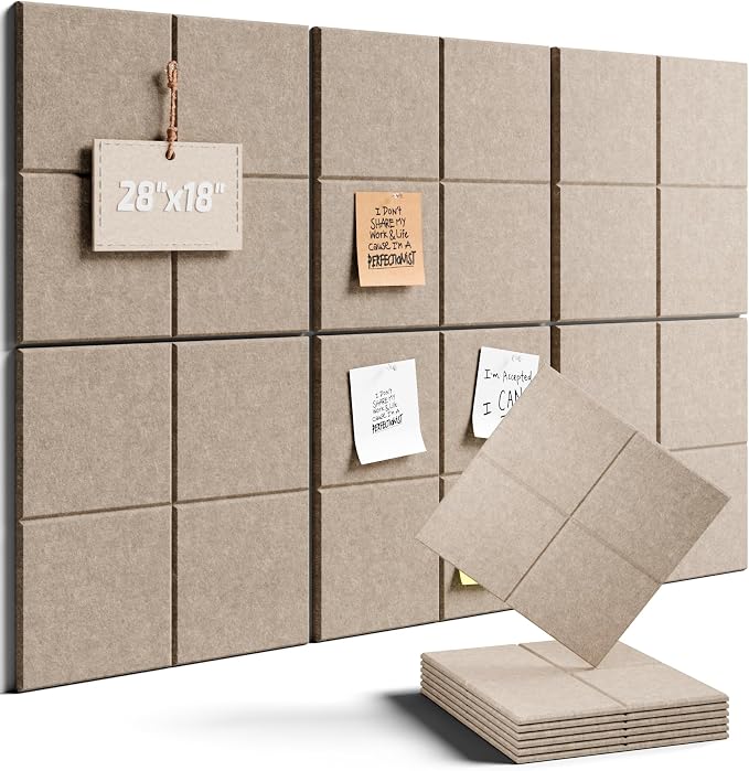 Felt Bulletin Board Tiles -28"x18" Cork Board Alternative by FLUXYNARA