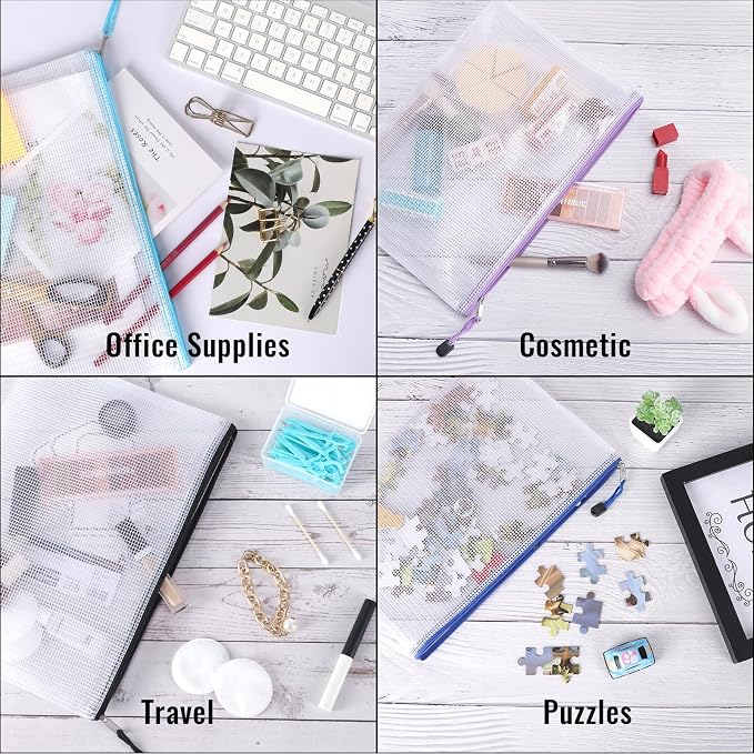 EOOUT 32pcs Mesh Zipper Pouch Bags, Mesh Bags - Image 5